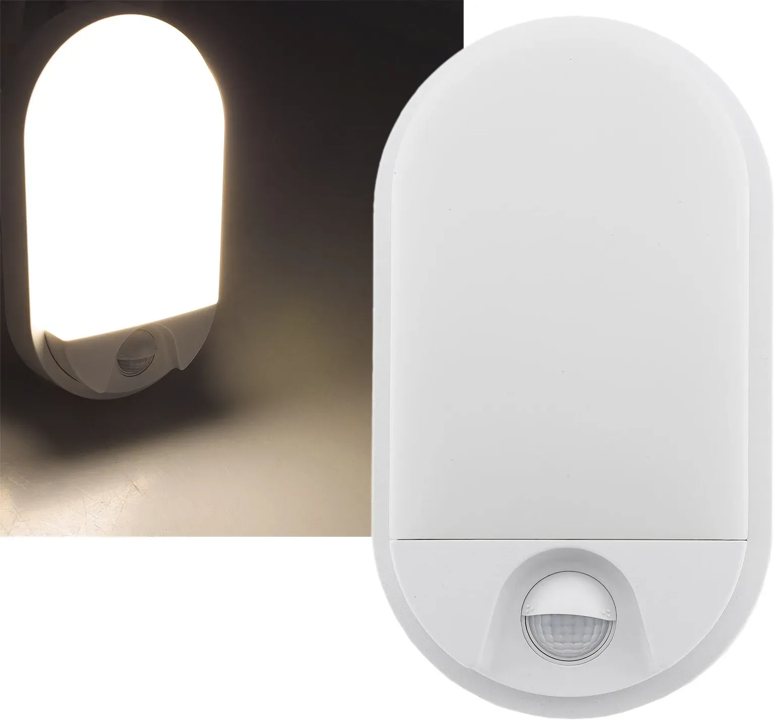 LED Wandleuchte “NIAS” IP54, 3000K 10W, 980lm, 140° Bewegungsmelder LED Wandleuchte “NIAS” IP54, 3000K 10W, 980lm, 140° Bewegungsmelder