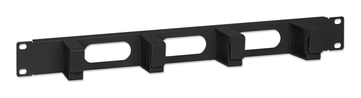 Intellinet Kabelmanagement für 19"-Schränke, 1 HE, 4 kleine Kunststoffringe, schwarz – Bild 2
