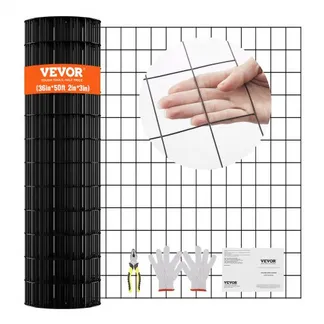 VEVOR Volierendraht 91 x 1524 cm, Gartenzaun, 1,52 mm Maschendrahtzaunrolle, Vinylbeschichtetes Drahtzaun für Hühnerstallbarrieren, Kaninchen- und Schlangenzäune, Geflügelgehege VEVOR Volierendraht 91 x 1524 cm, Gartenzaun, 1,52 mm Maschendrahtzaunrolle, Vinylbeschichtetes Drahtzaun für Hühnerstallbarrieren, Kaninchen- und Schlangenzäune, Geflügelgehege