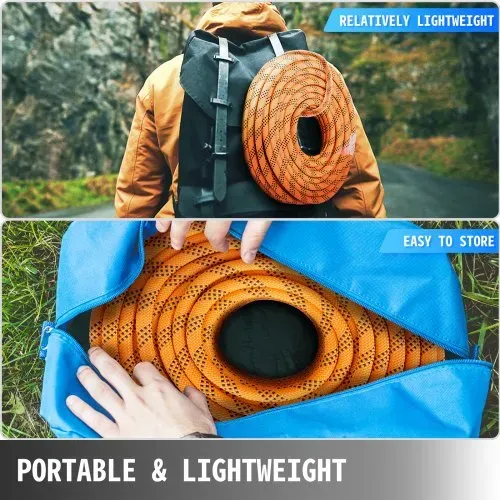 VEVOR 16 mm doppelt geflochtenes Polyesterseil, 61 m Nylon-Zugseil, 4 Tonnen Hochkraft-Polyester-Lastsegelseil für Baumpfleger, Gartenarbeit, Marine – Bild 5