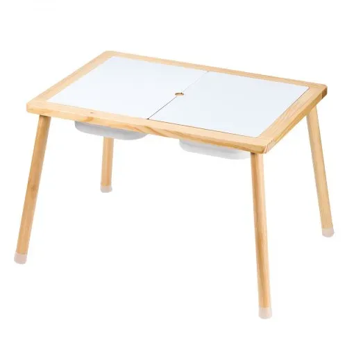 VEVOR Sensoriktisch für Kleinkinder Aktivitätstisch mit 3 faltbaren Aufbewahrungsbehältern & doppelseitiger Tafel, Sand- und Wassertisch Sensoriktisch für Kinder aus Holz zum Zeichnen Lernen Essen – Bild 8