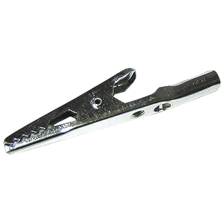 Krokodilklemme McPower, 51mm, unisoliert, Metall Krokodilklemme McPower, 51mm, unisoliert, Metall