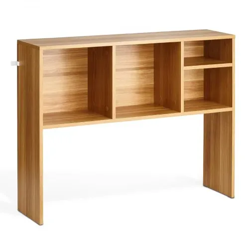 VEVOR Schreibtisch Bücherregal 1-stufiger Organizer (94 x 24 x 73 cm) Tischregale Schreibtisch Organizer Ausstellungsregal aus Spanplatten mit rutschfesten Füßen, für Büro Wohnheim, Holzfarbe – Bild 10
