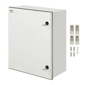VEVOR Schaltschrank NEMA-Gehäuse, 400x500x200 mm, NEMA 4X Glasfaser-Stahl-Elektrobox, IP66 wasserdicht & staubdicht, Klappanschlussdose für den Innen- &Außenbereich, mit Montageplatte VEVOR Schaltschrank NEMA-Gehäuse, 400x500x200 mm, NEMA 4X Glasfaser-Stahl-Elektrobox, IP66 wasserdicht & staubdicht, Klappanschlussdose für den Innen- &Außenbereich, mit Montageplatte