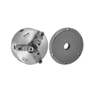 VEVOR 3-Backen-Drehfutter, φ200 mm, Spannfutter mit 57,15-mm-8-Gewinde-Trägerplatte, 4-200 mm Spannbereich mit T-Schlüsselschrauben, HT300-Material, für Holz-Metall-Drehmaschinen VEVOR 3-Backen-Drehfutter, φ200 mm, Spannfutter mit 57,15-mm-8-Gewinde-Trägerplatte, 4-200 mm Spannbereich mit T-Schlüsselschrauben, HT300-Material, für Holz-Metall-Drehmaschinen