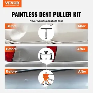 VEVOR 69-teiliger Brücken-Ausbeulen-Abzieher Gleithammer Dellen-Reparaturset, inkl. 20 Abziehlaschen & 6 x Brückenabziehlaschen, Ausbeulwerkzeug Entfernung von Beulen, für Auto, Waschmaschine usw. VEVOR 69-teiliger Brücken-Ausbeulen-Abzieher Gleithammer Dellen-Reparaturset, inkl. 20 Abziehlaschen & 6 x Brückenabziehlaschen, Ausbeulwerkzeug Entfernung von Beulen, für Auto, Waschmaschine usw.