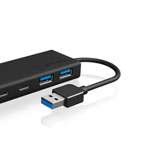ICY BOX IB-HUB1426-U3, USB 3.2 Gen 1 Hub Type-A zu 2x Type-C® und 2x Type-A USB Anschlüssen ICY BOX IB-HUB1426-U3, USB 3.2 Gen 1 Hub Type-A zu 2x Type-C® und 2x Type-A USB Anschlüssen