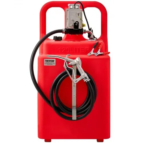 VEVOR Kraftstofftrolley, 121 L, Kraftstoffkanister mit 12 V DC Kraftstofftransferpumpe, 3,9 m Förderschlauch & Zapfpistole aus Aluminiumlegierung, für Motorboote, Geländefahrzeuge, Diesel und Benzin – Bild 8