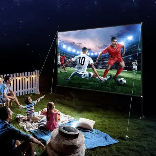 VEVOR Projektionsleinwand mit Ständer 381cm Tragbare Filmleinwand 16:9 Outdoor Indoor Beamer Leinwand 347 x 201.9cm Mobile Beamer Leinwand 160° – Bild 7