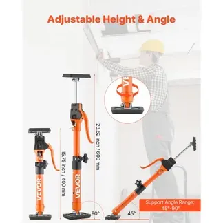 VEVOR Einhandstütze, 2 Stk., Deckenstütze 40–60cm, Teleskopstütze aus Stahl, Montagestütze bis zu 100kg Kapazität zum Installieren von Schränken, Anheben von Trockenbauwänden, Frachtstangen VEVOR Einhandstütze, 2 Stk., Deckenstütze 40–60cm, Teleskopstütze aus Stahl, Montagestütze bis zu 100kg Kapazität zum Installieren von Schränken, Anheben von Trockenbauwänden, Frachtstangen