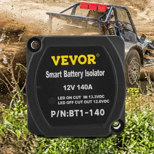 VEVOR Doppelbatterie Trennrelais 12 V Split Charge Kit, 140 A spannungsempfindliches Relais Set -30-105 ℃, automatisches Ladegerät & 6 m Kabel Set für Lastwagen, Wohnmobil, Werkstatt, Auto & Schiff – Bild 7