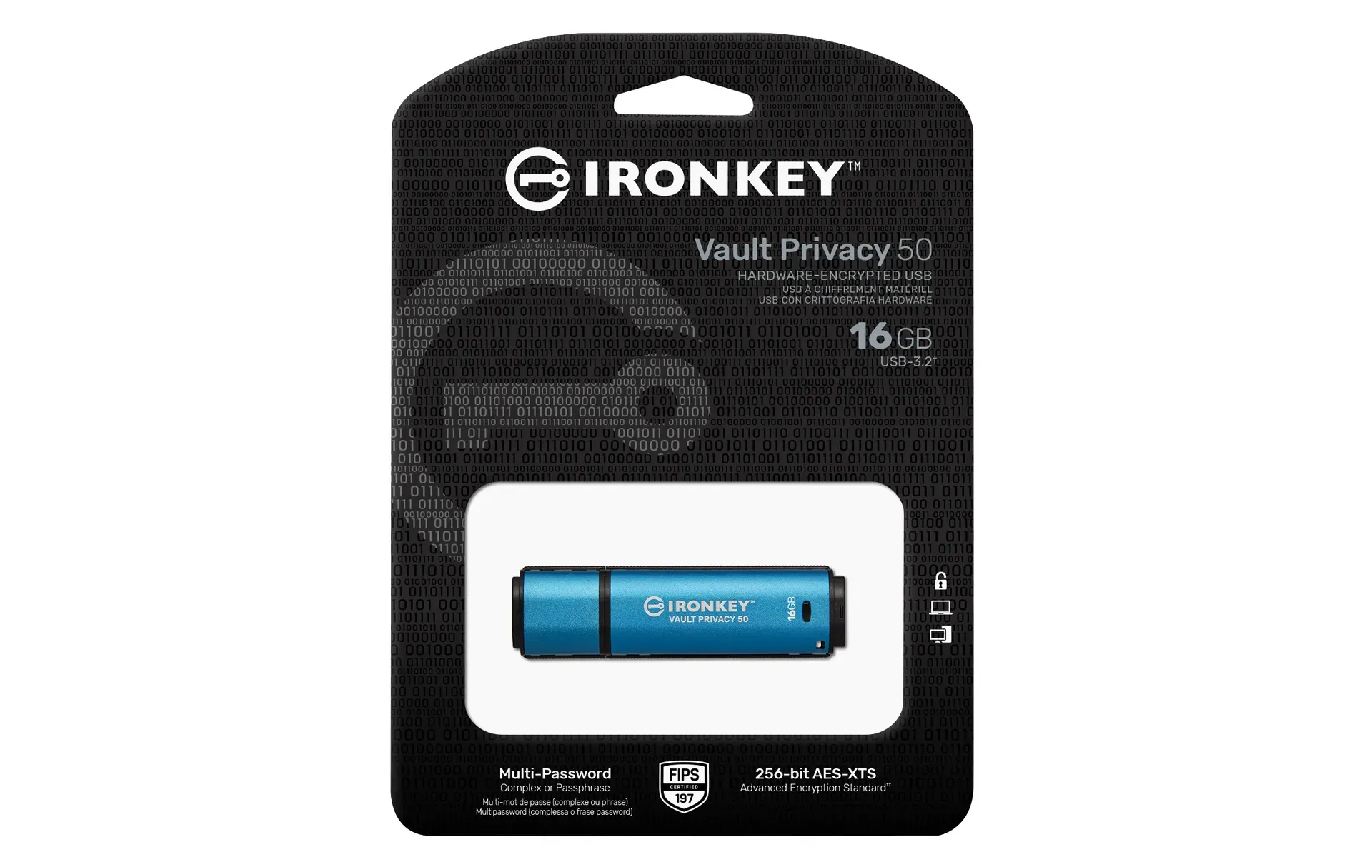 Kingston Technology IronKey 16GB Vault Privacy 50 AES-256 verschlüsselter, FIPS 197 – Bild 3