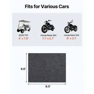 VEVOR Garagenbodenmatte 2011,7 x 2590,8 x 2,4 mm Werkstattboden 820-850 g/m² Garagenboden Filz & TPE Öl Auffangmatte Garagenmatte Servicematte Bodenschutz Bodenplatten für Garage VEVOR Garagenbodenmatte 2011,7 x 2590,8 x 2,4 mm Werkstattboden 820-850 g/m² Garagenboden Filz & TPE Öl Auffangmatte Garagenmatte Servicematte Bodenschutz Bodenplatten für Garage