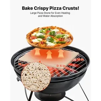 VEVOR Pizzastein Backstein 406 x 355 mm, rechteckiger Cordierit-Pizzastein, große Steinplatte mit Schaber, 1,5 cm dick, hitzebeständig, geeignet für Küchenofen Brotbacken Pizzabacken Grillen VEVOR Pizzastein Backstein 406 x 355 mm, rechteckiger Cordierit-Pizzastein, große Steinplatte mit Schaber, 1,5 cm dick, hitzebeständig, geeignet für Küchenofen Brotbacken Pizzabacken Grillen
