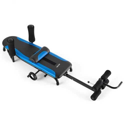 VEVOR Strecktrainer bis 160 kg, Schwerlast-Inversionstisch mit Stabiler Konstruktion, Rückentrainer zur Entlastung von Wirbelsäule & Nacken, Rückenstreckbank mit Manueller Radsteuerung Blau Schwarz VEVOR Strecktrainer bis 160 kg, Schwerlast-Inversionstisch mit Stabiler Konstruktion, Rückentrainer zur Entlastung von Wirbelsäule & Nacken, Rückenstreckbank mit Manueller Radsteuerung Blau Schwarz