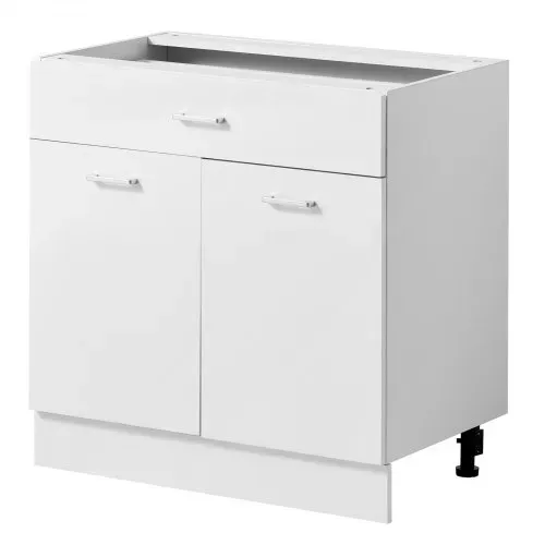 VEVOR Unterschrank 800x475x815 mm BxTxH Spanplatte Küchenunterschrank Weiß, für Waschküche & Bad, ohne Arbeitsplatte, im Shaker-Stil, mit Verstellbarem Einlegeboden, 1 Schublade, 2 Türen & Scharnieren – Bild 9
