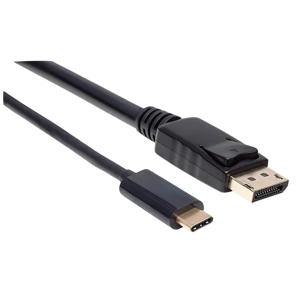 Manhattan USB-C auf DisplayPort-Adapterkabel, Konvertiert das Alternate-Mode-Signal in ein DisplayPort 4K-Ausgangssignal, 2 m, schwarz – Bild 2