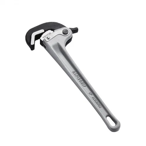 VEVOR Rohrzange, 14 Zoll gerade Aluminium-Rohrzange, automatische Backeneinstellung, verstellbarer Sanitärschlüssel, leicht zu tragen, ergonomischer Griff, aufhängbares Design, für Wasserleitungen VEVOR Rohrzange, 14 Zoll gerade Aluminium-Rohrzange, automatische Backeneinstellung, verstellbarer Sanitärschlüssel, leicht zu tragen, ergonomischer Griff, aufhängbares Design, für Wasserleitungen