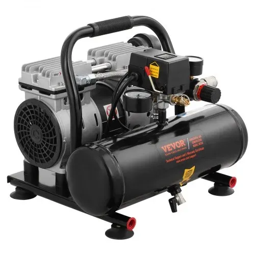 VEVOR-Luftkompressor, 1 Gallone Stahltank, 1 PS 1,5 CFM 7 Bar ölfreier Luftkompressor & max. 120 PSI Druck, 68 dB ultraleiser tragbarer Kompressor, für Autoreparatur, Reifenbefüllung, Spritzlackierung – Bild 10