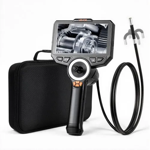 VEVOR Drehbare Endoskopkamera mit Licht, Inspektionskamera mit 360° beweglichem Kopf, IP67 Wasserdichte Rohrkamera mit 6 Zoll Display 1,5 m Kabel 7000 mAh Akku, 6,2 mm Boreskopkamera für Auto Haus VEVOR Drehbare Endoskopkamera mit Licht, Inspektionskamera mit 360° beweglichem Kopf, IP67 Wasserdichte Rohrkamera mit 6 Zoll Display 1,5 m Kabel 7000 mAh Akku, 6,2 mm Boreskopkamera für Auto Haus