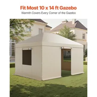 VEVOR Winter Pavillonabdeckung, 3,1×4,41 m, Allwetter-Pavillonabdeckung mit Seitenwänden & Netzfenstern, PE-Material, geschlossene Lagerschutzabdeckungen, Pavillons nicht im Lieferumfang enthalten VEVOR Winter Pavillonabdeckung, 3,1×4,41 m, Allwetter-Pavillonabdeckung mit Seitenwänden & Netzfenstern, PE-Material, geschlossene Lagerschutzabdeckungen, Pavillons nicht im Lieferumfang enthalten