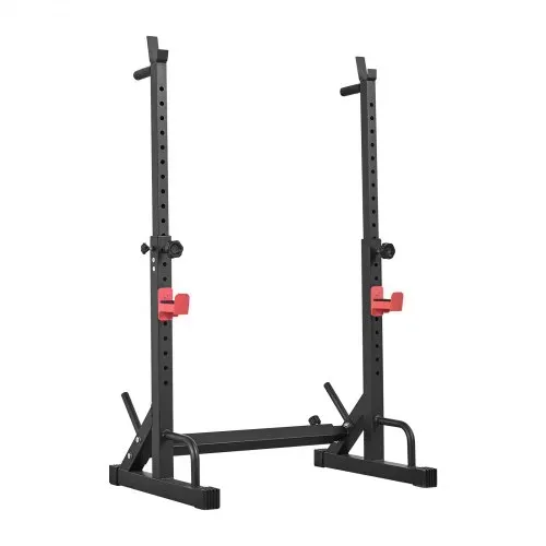 VEVOR Power Cage Squat Rack für Heimfitnessstudio mit verstellbarer Höhe & Breite, 250 kg Tragkraft, Krafttrainingsgerät mit Hantelablagen und J-Haken für Bankdrücken, Kniebeugen und Gewichtheben – Bild 10