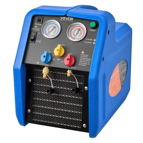 VEVOR Kältemittelabsauggerät Tragbare Kältemittel Absaugstation, 220V/50Hz 1450 U/min. 1 PS mit Zweizylinder Absauganlage für Kältemittel A1 & A2L, Rückgewinnungsgerät für KFZ- & Hausklimaanlagen – Bild 8