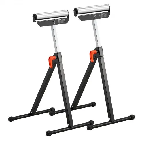 VEVOR 2er-Set Rollenbock, 61 kg Tragkraft, höhenverstellbar 68-108 cm,kappbarer Rollenständer mit 292,1 mm poliertem Stahlrollenkopf, Arbeitsbock für Tischkreissägen-Auslauf, Verlängerungsstütze VEVOR 2er-Set Rollenbock, 61 kg Tragkraft, höhenverstellbar 68-108 cm,kappbarer Rollenständer mit 292,1 mm poliertem Stahlrollenkopf, Arbeitsbock für Tischkreissägen-Auslauf, Verlängerungsstütze