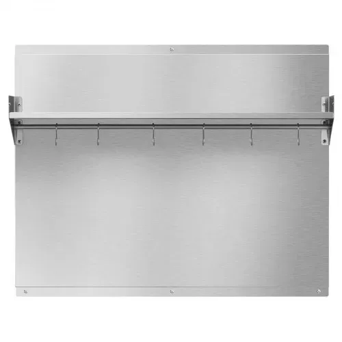 VEVOR Küchenrückwand 76 x 61 cm aus Edelstahl, Wandschutz für Herd und Dunstabzugshaube mit Ablage, Haken und Vorgebohrten Löchern, Robuste Rückwand für Küche, Kochen und Praktische Aufbewahrung – Bild 8