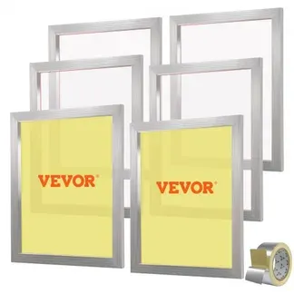 VEVOR Siebdruck-Set, 6 Stück Aluminium-Siebdruckrahmen, 50,8 x 61 cm Siebdruckrahmen mit 110 Netzstoff, Hochgespanntes Nylongewebe & Dichtungsband für T-Shirts, DIY-Druck VEVOR Siebdruck-Set, 6 Stück Aluminium-Siebdruckrahmen, 50,8 x 61 cm Siebdruckrahmen mit 110 Netzstoff, Hochgespanntes Nylongewebe & Dichtungsband für T-Shirts, DIY-Druck
