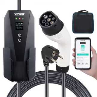 VEVOR Tragbares EV-Ladegerät mit LCD-Display 3,68 kW Ladegerät für Elektrofahrzeuge EV-Ladekabel Typ 2(IEC62196) CEE 7/7 Stecker 16A 1-Phasig EV-Ladestation 8,6m Kabellänge IP66 Wasserdicht Wallbox VEVOR Tragbares EV-Ladegerät mit LCD-Display 3,68 kW Ladegerät für Elektrofahrzeuge EV-Ladekabel Typ 2(IEC62196) CEE 7/7 Stecker 16A 1-Phasig EV-Ladestation 8,6m Kabellänge IP66 Wasserdicht Wallbox