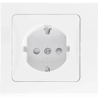 DELPHI Set 2 Steckdosen + 2-fach Rahmen 250V~/ 16A, Steckanschluss, weiß DELPHI Set 2 Steckdosen + 2-fach Rahmen 250V~/ 16A, Steckanschluss, weiß