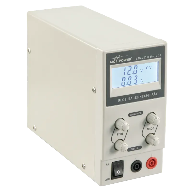 Labornetzgerät McPower ''LBN-303'', 0-30 V, 0-3 A regelbar, LC-Anzeige – Bild 2