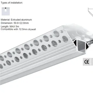 Synergy 21 LED U-Profil 200cm, ALU070-R Rigips Eckprofil Synergy 21 LED U-Profil 200cm, ALU070-R Rigips Eckprofil