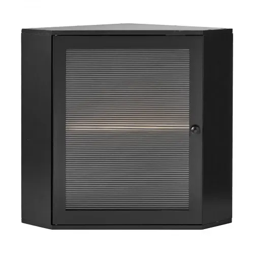 VEVOR Eck-Brotkasten Acrylfenster Brotbox 321x321x427 mm Bambusholz Schwarz Ideal für Bagels, Muffins & Selbstgebackenes Brot, Magnetverschluss & 3-Stufig Höhenverstellbarer Einlegeboden, Belüftet – Bild 9