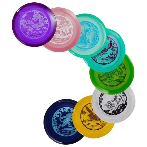 VEVOR Discgolf-Set Starterset (8 Stk.), Anfänger-Frisbees für Ganzkörper-Krafttraining, mit Putter, Mid-Range, Driver, für Garten Rasen Strand Park im Freien – Bild 9