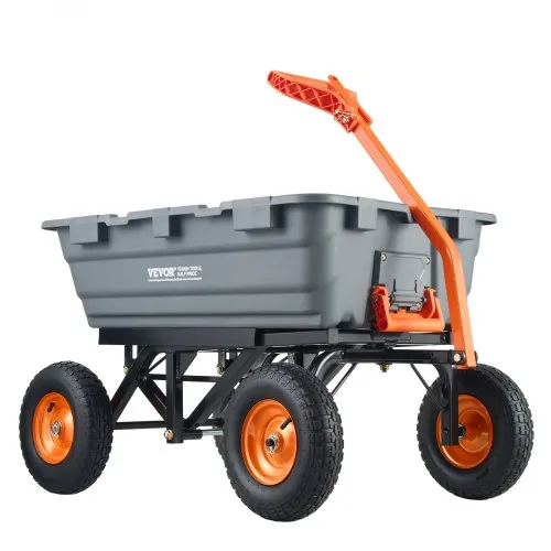 VEVOR Transportwagen, Gartenkarre mit leicht zu montierendem Stahlrahmen, Gartenwagen mit umwandelbarem 2-in-1-Griff, Mehrzweck-Schubkarre mit 680 Tragfähigekit, ca. 33 cm Reifen VEVOR Transportwagen, Gartenkarre mit leicht zu montierendem Stahlrahmen, Gartenwagen mit umwandelbarem 2-in-1-Griff, Mehrzweck-Schubkarre mit 680 Tragfähigekit, ca. 33 cm Reifen