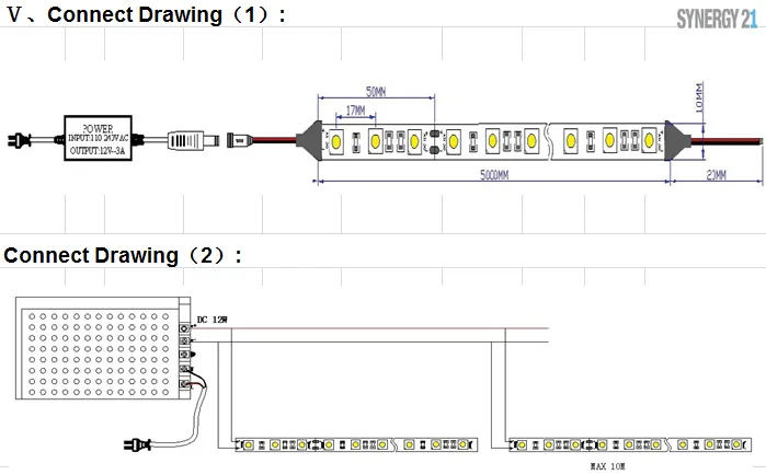 Synergy 21 LED Flex Strip 3528 - 60 KW DC12V 24W IP20 – Bild 5