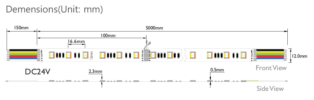 Synergy 21 LED Flex Strip 5050 - 60 RGB DC24V + RGB-WW (RGB-CCT) one chip IP65 – Bild 10