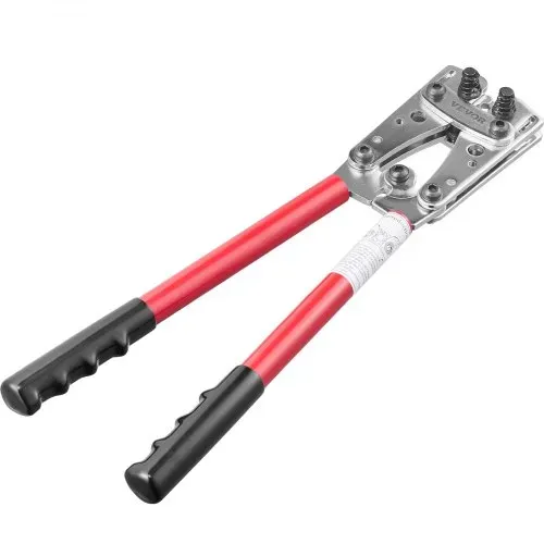 VEVOR Crimpzange Kabelschuhzange 6-50 mm², Batteriekabel-Crimpzange Batterieklemmen-Crimper, Crimpwerkzeug mit 6 Größen & 48 Kupferringverbinder, Kupferringklemmen-Crimpzange Kabelschneider – Bild 9
