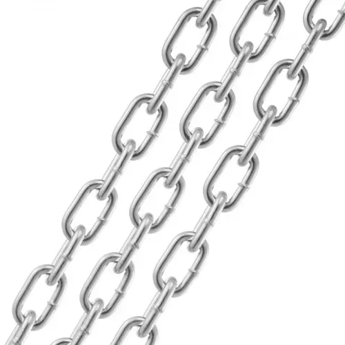 VEVOR Proof Coil Chain, 5/16" x 92', 1667 lbs sichere Arbeitslast, verzinkte, geprüfte Coil Chain mit zwei Schnellgliedern, verzinkte Gliederkette aus Karbonstahl zum Schleppen, Aufhängen, Camping, Schleppen von Haustieren – Bild 9