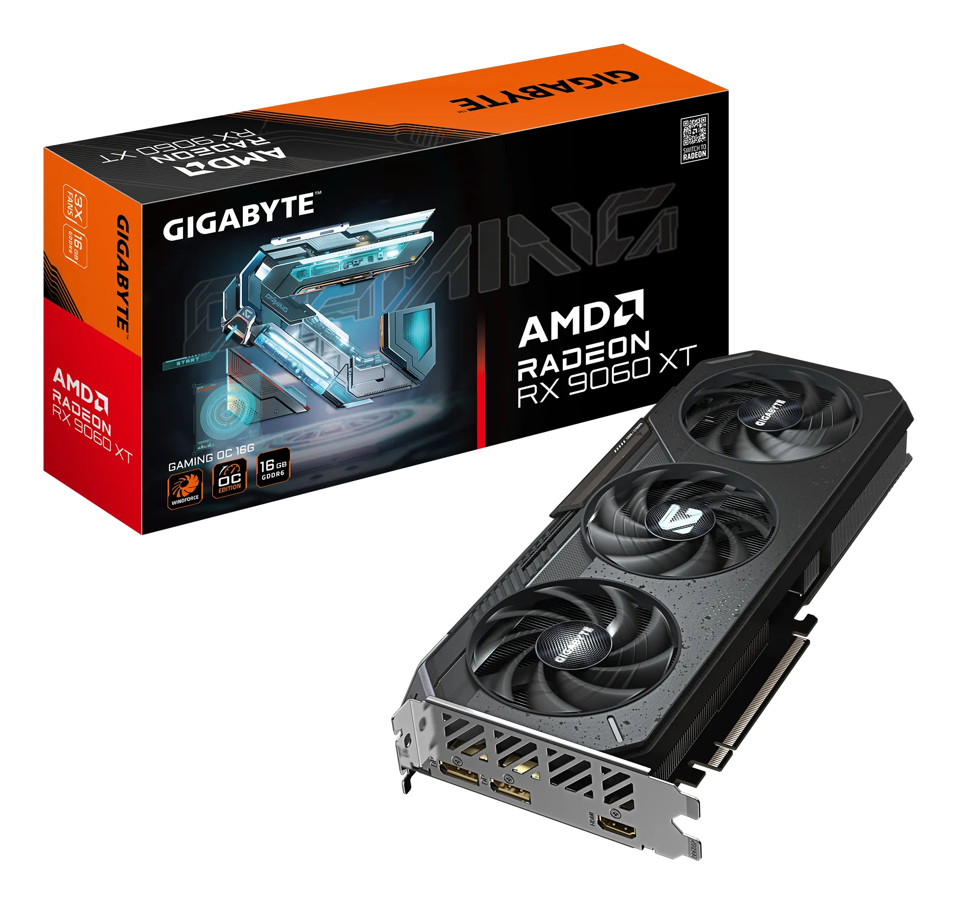 GIGABYTE Radeon RX 9060 XT GAMING OC 16G Grafikkarte – 16GB GDDR6, 128bit, PCI-E 5.0, 3320 MHz Kerntakt, 2 x DisplayPort, 1 x HDMI, GV-R9060XTGAMING OC-16GD GIGABYTE Radeon RX 9060 XT GAMING OC 16G Grafikkarte – 16GB GDDR6, 128bit, PCI-E 5.0, 3320 MHz Kerntakt, 2 x DisplayPort, 1 x HDMI, GV-R9060XTGAMING OC-16GD