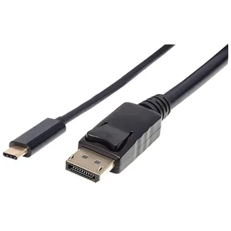 Manhattan USB-C auf DisplayPort-Adapterkabel, Konvertiert das Alternate-Mode-Signal in ein DisplayPort 4K-Ausgangssignal, 2 m, schwarz Manhattan USB-C auf DisplayPort-Adapterkabel, Konvertiert das Alternate-Mode-Signal in ein DisplayPort 4K-Ausgangssignal, 2 m, schwarz