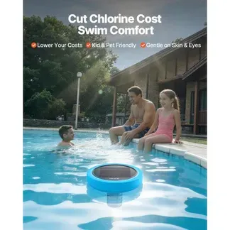 VEVOR Solar-Poolionisator bis zu 132489 L, Schwimmender Automatischer Wasserreiniger und -filter, Chlorfreies Wasser, Runder Kupfer-Poolionisator mit Kupferanode & Feder & Bürste & Filter für Spas VEVOR Solar-Poolionisator bis zu 132489 L, Schwimmender Automatischer Wasserreiniger und -filter, Chlorfreies Wasser, Runder Kupfer-Poolionisator mit Kupferanode & Feder & Bürste & Filter für Spas