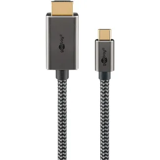 USB Textil-Adapterkabel, USB-C Stecker > HDMI Stecker, 4K / 60Hz USB Textil-Adapterkabel, USB-C Stecker > HDMI Stecker, 4K / 60Hz
