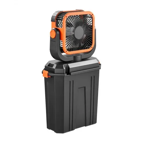VEVOR Akku Camping Ventilator, 2400 U/min Motor, Outdoor Nebelventilator mit 12-L-Wassertank, 20000-mAh-Akku, 4 Gänge & 3 Beleuchtungsmodi, Wasserkühlung Nebelfan für Camping, Angeln, Reisen – Bild 9