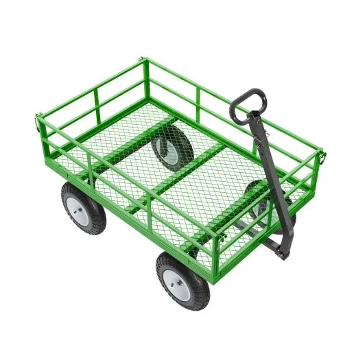 VEVOR Bollerwagen 110x75x67 cm, Transportwagen, Gartenwagen, Gerätewagen, 2-in-1-Handwagen, mit All-Terrain-Reifen, abnehmbaren Seitenteilen aus Netzmaterial und um 180° drehbarem Griff – Bild 9