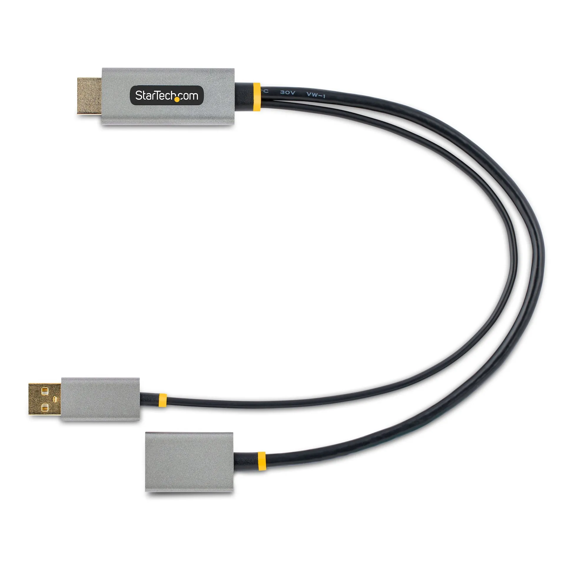 StarTech.com 30 cm HDMI auf DisplayPort Adapter/Kabel, Aktiver 4K 60Hz HDMI 2.0 auf DP 1.2 Konverter, HDR, USB Busbetrieben, HDMI Quelle zu DisplayPort Monitor für Laptops/PC – Bild 6