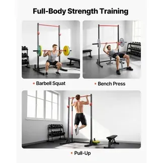 VEVOR Power Rack 362,87 kg Belastbar, multifunktionales Squat Rack für Heimfitnessstudio, Krafttrainingsgerät mit 28-fach verstellbaren J-Haken für Langhantel-Kniebeugen Klimmzüge Gewichtheben VEVOR Power Rack 362,87 kg Belastbar, multifunktionales Squat Rack für Heimfitnessstudio, Krafttrainingsgerät mit 28-fach verstellbaren J-Haken für Langhantel-Kniebeugen Klimmzüge Gewichtheben