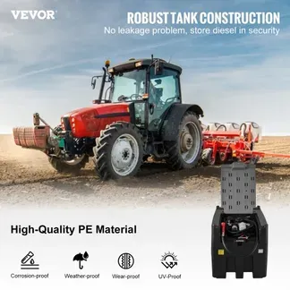 VEVOR Tragbarer Dieseltank 439,11 L Mobile Tankanlage Schwarz Dieseltankstelle 140 W Tankstation Dieseltank 2600 U/min Transporttank 12 V VEVOR Tragbarer Dieseltank 439,11 L Mobile Tankanlage Schwarz Dieseltankstelle 140 W Tankstation Dieseltank 2600 U/min Transporttank 12 V